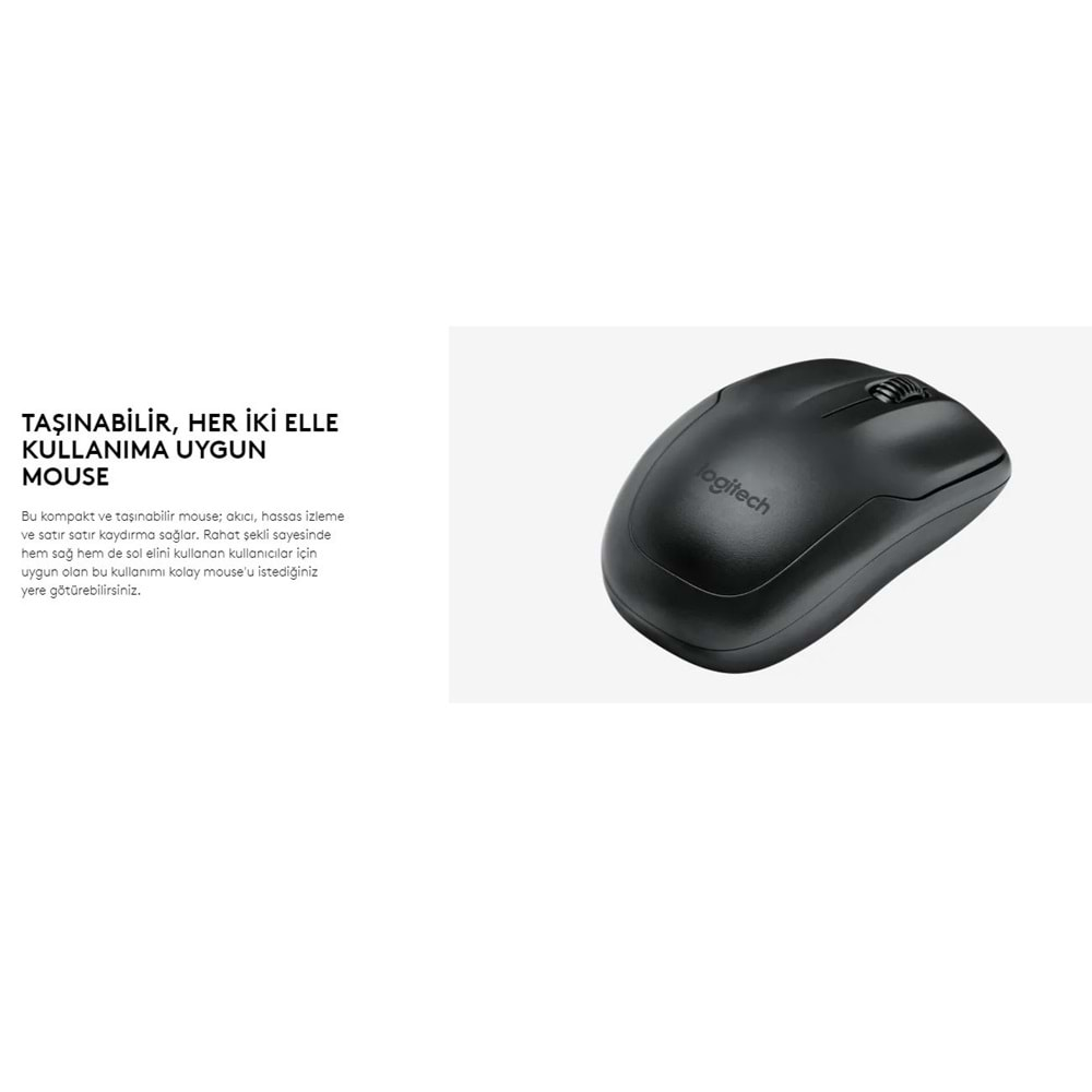 LOGITECH MK220 WIRELESS KABLOSUZ KLAVYE VE MOUSE SETİ TÜRKÇE Q KLAVYE