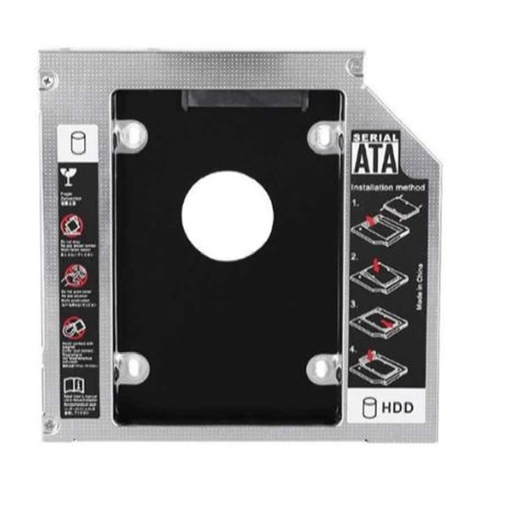 Nivatech 9.5 MM SATA DVD TO SSD/HDD CADDY KIZAK HARDDİSK YUVASI