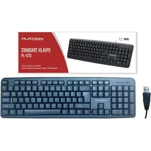 PLATOON PL-070 STANDART USB KLAVYE TÜRKÇE Q KLAVYE SİYAH