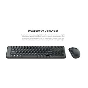 LOGITECH MK220 WIRELESS KABLOSUZ KLAVYE VE MOUSE SETİ TÜRKÇE Q KLAVYE