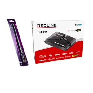 REDLINE 50 FULL HD UYDU ALICISI KUMANDALI YOUTUBE & NEXT USB Wİ-Fİ ANTEN