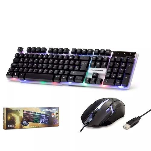 HADRON H837Q KLAVYE & MOUSE SET KABLOLU Q OYUNCU KLAVYESİ LEDLİ