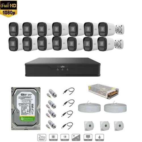 UNIVIEW FULL HD 14 KAMERALI SET