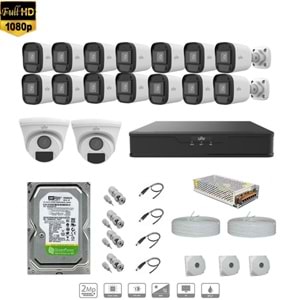 UNIVIEW FULL HD 16 KAMERALI SET