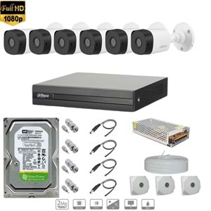 DAHUA FULL HD 6 KAMERALI SET