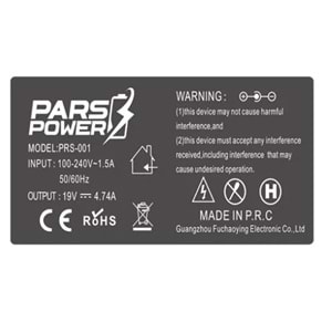 STANDART 5.5x2.5 90W 19V 4.74A NOTEBOOK ADAPTÖR ŞARJ ALETİ -CİHAZI PARS POWER
