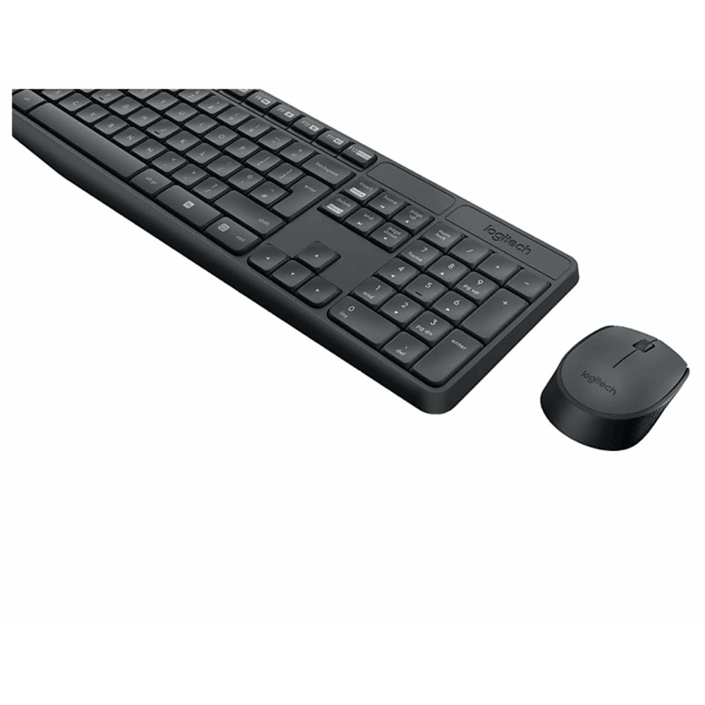 LOGITECH MK235 KABLOSUZ KLAVYE & MOUSE SETİ TÜRKÇE Q KLAVYE SİYAH