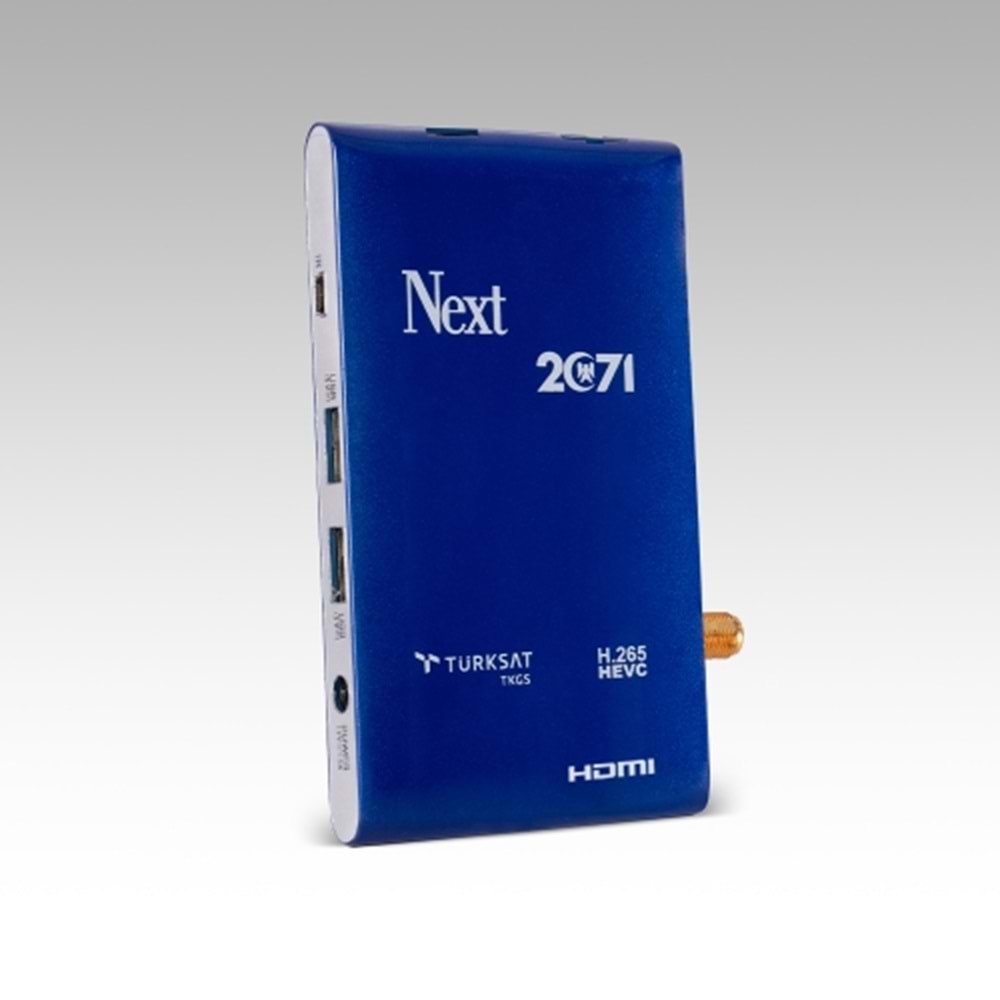 NEXT 2071 (H.265 HEVC) HD UYDU ALICISI & USB Wİ-Fİ ANTEN ADAPTÖR YOUTUBE İP TV