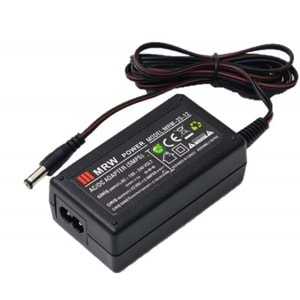 MERVESAN 12V 2A 25W ADAPTÖR- MRW-2512 PLASTİK KASA TEYP FİŞLİ